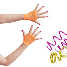 Netzhandschuhe in Neon Orange