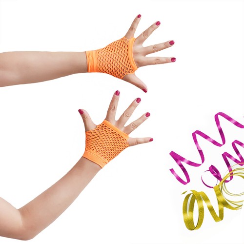 Netzhandschuhe neon orange - netzhandschuhe,