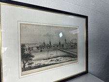 Dresden Gesamtansicht Original Kupferstich 46x36cm sparrow Zertifikat Rechnung