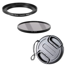 Zubehörset passend für Nikon Coolpix P600 P610 B600 B700 Adapter Filter Deckel