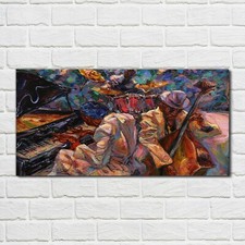 Acryl Druck Wandbild Plexiglas 100x50 Malerei Abstrakte Musik Klavier Schlagzeug