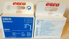 Klammern Tacker   esco   6mm     5000 Stück   Rücken 11,4mm  Standard