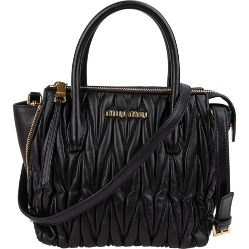 Miu black matelassé nappa - miu,