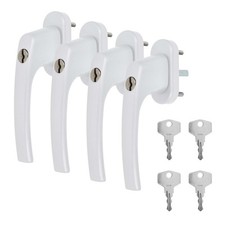 4 x Alu Fenstergriffe in Weiß