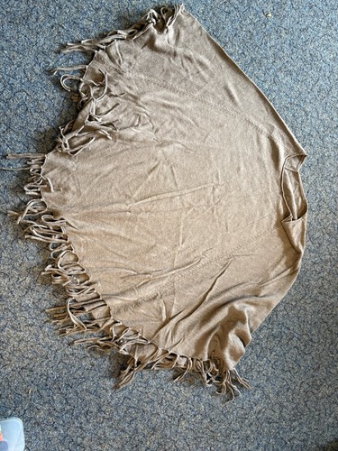 Kurzer poncho mit - mit, kashmir