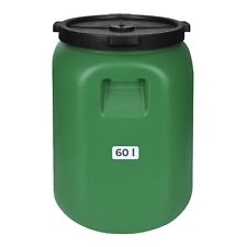 Weithalsfass Futtertonne Fasssilage Regen Fass Gepäcktonne 60 L mit Deckel grün