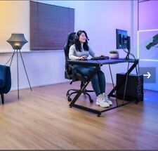 Pc Tisch Gamer  Trust GXT 711X Dominus MDF-Platten Stahl Schreibtisch 