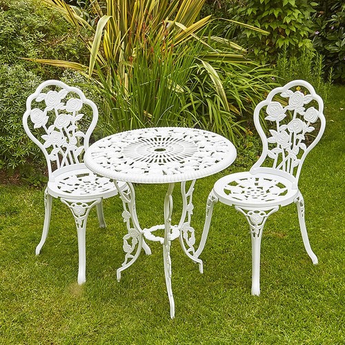 Weißmetall bistro set - bistro,