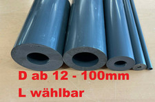 PVC Hohlstab PVC Rohr Rundstab Stab Länge ab 20mm grau Kunststoff Plastik
