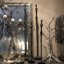 12-er-Set Ostereier aus Pappmache, beige 