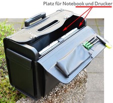 ELEGANTER KOFFER PILOTENKOFFER TROLLEY ROLLEN F. NOTEBOOK BIS 37cm DRUCKER KD1