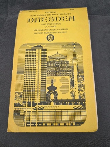 Stadtplan dresden ddr - ddr, 1973