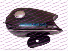 PASSEND FÜR BMW R25/3 SCHWARZ LACKIERTER STAHL BENZIN GAS TANK + DECKEL