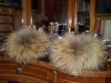 ECHT FUCHS PELZ FELL MANSCHETTEN  ROTFUCHS  FARBE : ORIGINAL EINHEITSGRÖßE