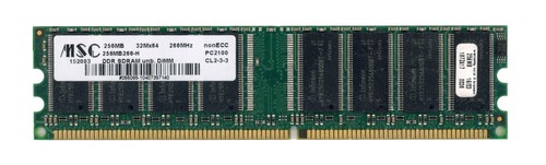 Arbeitsspeicher msc 256mb - 256mb, ddr