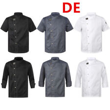 DE Chef Jacke  Herren Damen Kurz&Langarm Restaurant Chef Mantel Uniform Kochhemd