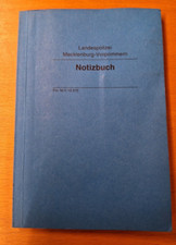 Notizbuch Landespolizei M-V liniert, kleiner A 6, Standart, blau