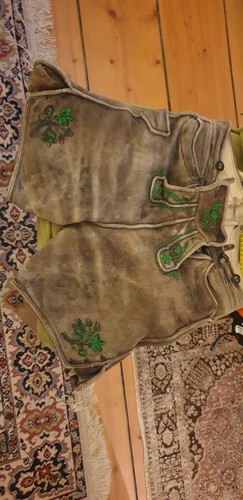 Antique hirschlederhose mit - antique,