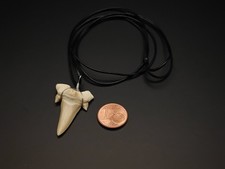 Haifischzahn kette mit band - haifischzahn,