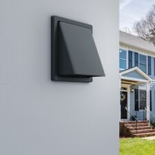 Abluft-Mauerkasten Wetterschutzhaube Rückstauklappe Überdruckgitter Schwarzgrau