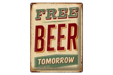 Blechschild Alkohol 30x40 cm
