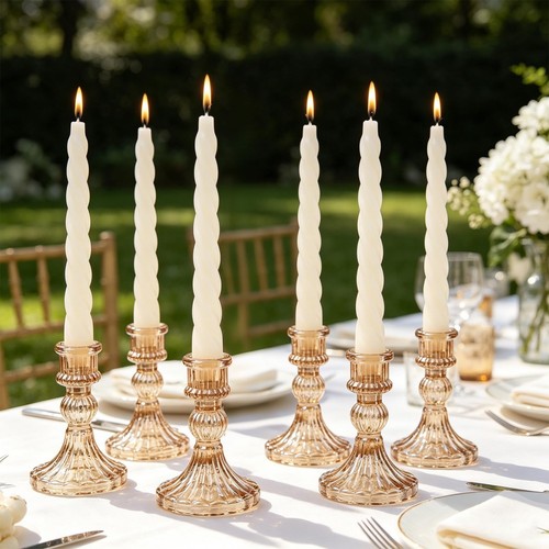Kerzenhalter glas gold - kerzenhalter,
