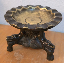 Antiker vintage Messing bronze Aschenbecher Elefant / Drachen Design 