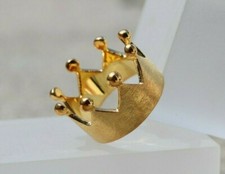 Damen Kronenring vergoldet 925