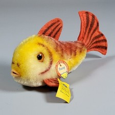 Steiff: ab 1960 * Mohair Fisch Flossy gold * 13 cm * unbespielt * mint *
