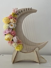 Floral crescent leier harfe - crescent,