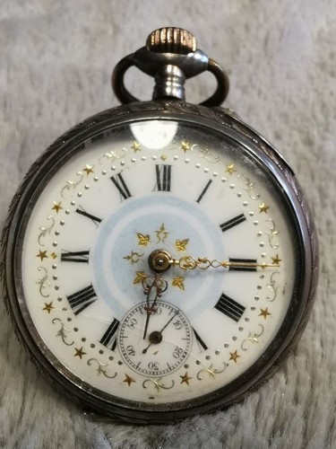 Antike taschenuhr 800er silber - antike,
