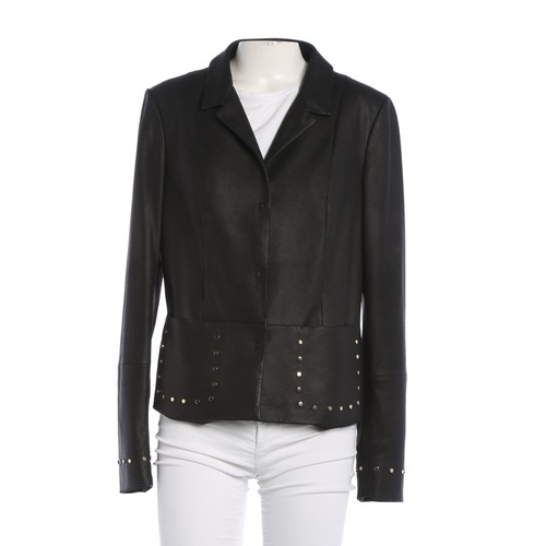 Lederjacke escada schwarz - lederjacke, 38