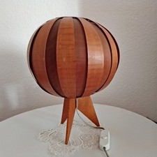 DDR Tischlampe Holz 60s Im