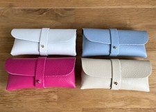 Brillenetui Brillenaufbewahrung Brillenhülle Echt Leder 5 Farben Italy Damen
