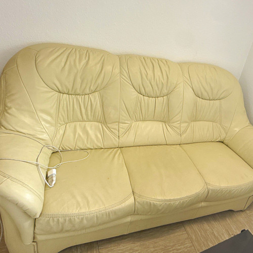 Sitzer sofa leder beige - sofa,
