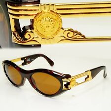Gianni Versace 1996 Herren Vintage Gold Medusa Biggie Sonnenbrille MOD 488 KOL 900