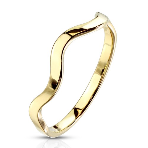 Damen ring edelstahl welle - ring,