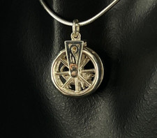 Charms Anhänger Sterlingsilber Hamster in Laufrad - beweglich & extravagant