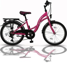 MÄDCHENFAHRRAD 20" SHIMANO 6 GANG FAHRRAD 20 ZOLL FARBE PINK WEISS Nr: TMS1020