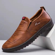 Herren Slipper Mokassins Schlupfschuhe Halbschuhe Comfort Schuhe Leder Schuhe DE