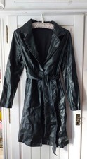 Mantel Lederimitat, Gr. XS, schwarz