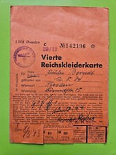 (RB)5099-300524, alte Reichskleiderkarte, Dresden 1943