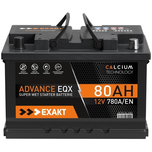 Exakt autobatterie 80ah 12v - autobatterie,