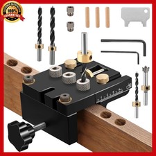 3 in 1 Holzbearbeitung Dübellehre Bohrschablone Bohrlehre Bohrloch Bohrhilfe Set
