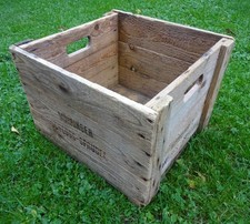 alte Kiste Holzkiste massiv Natur Holz antik Schloss - Sprudel Mühringen Deko