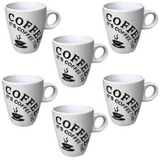 6 Stück Kaffeebecher Coffee Tassen 150ml Weiß Kaffee Becher Tasse B-Ware