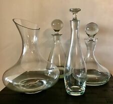 Konvolut Bohemia Crystal Glaskaraffen mit Stöpsel 1 Wein-Decanter 