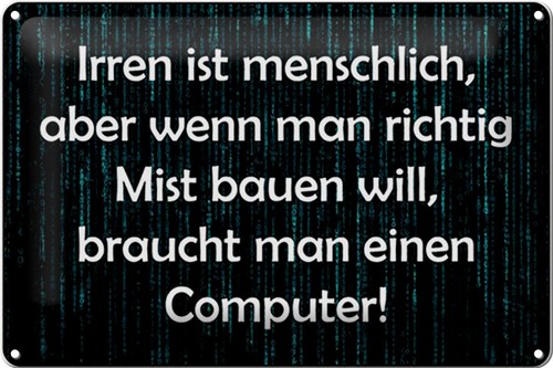 Schild blech 30x20cm - -, in