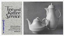 KPM Berlin 1960er Prospekt Tee u Kaffee-Service Staatliche Porzellan Manufaktur