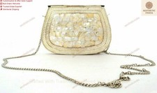 Perlmutt Silber Look Damen